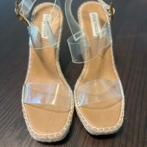 Steve Madden Cream Tan Espadrille Sandals